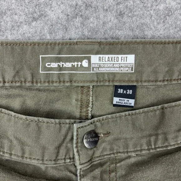 Carhartt Pants Mens 38x30 Gray Rugged Flex Double Front Utility Canvas Work - Picture 3 of 13
